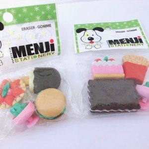 NEW Stationary Dessert Cute Erasers Bundle